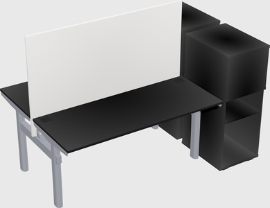 Shared electric desk + cabinet