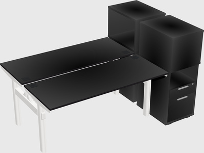 Shared electric desk + cabinet