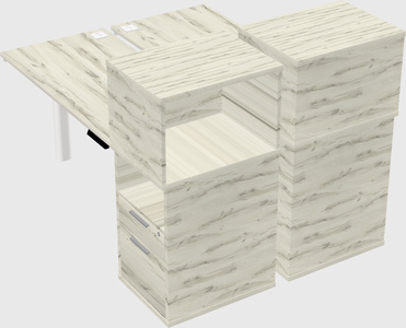 Shared electric desk + cabinet