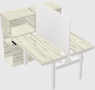 Shared electric desk + cabinet