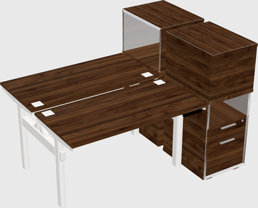 Shared electric desk + cabinet