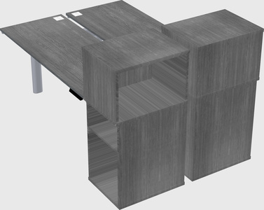 Shared electric desk + cabinet