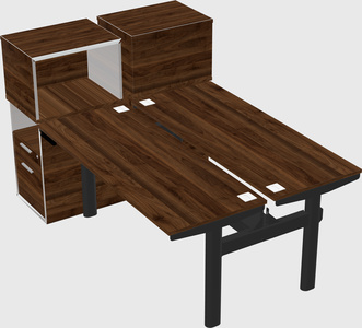 Shared electric desk + cabinet