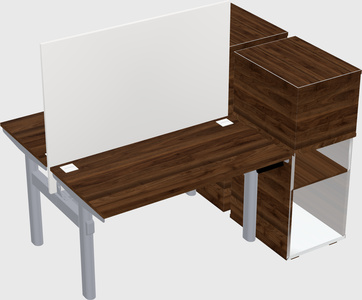 Shared electric desk + cabinet