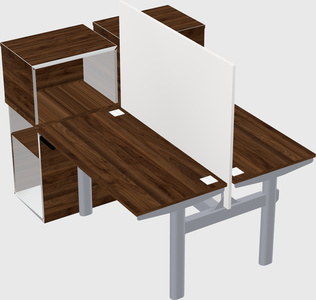 Shared electric desk + cabinet