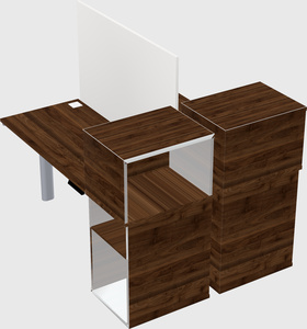 Shared electric desk + cabinet