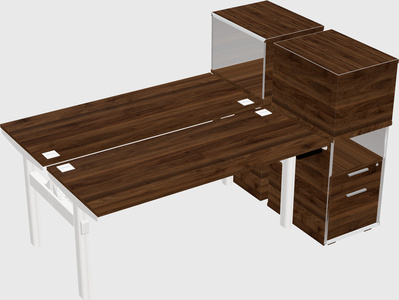Shared electric desk + cabinet