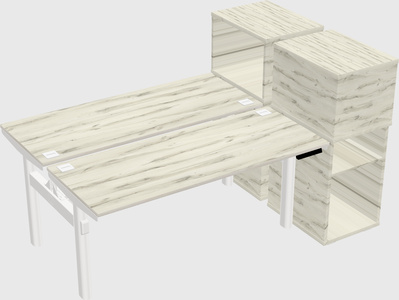 Shared electric desk + cabinet