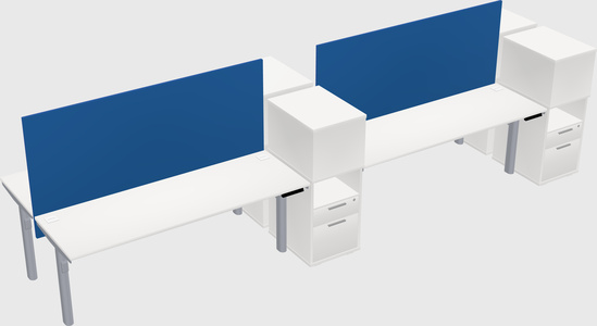 Shared electric desk + cabinet