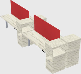Shared electric desk + cabinet