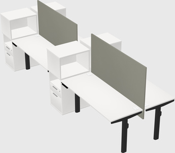 Shared electric desk + cabinet