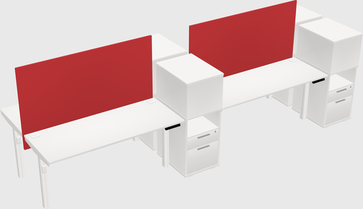 Shared electric desk + cabinet