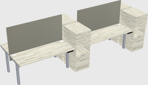 Shared electric desk + cabinet