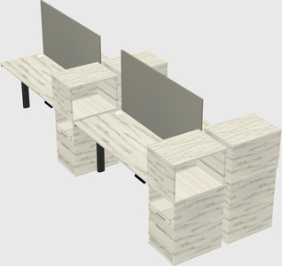 Shared electric desk + cabinet