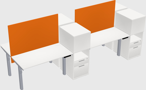 Shared electric desk + cabinet