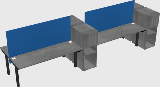 Shared electric desk + cabinet