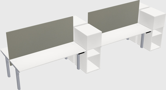 Shared electric desk + cabinet