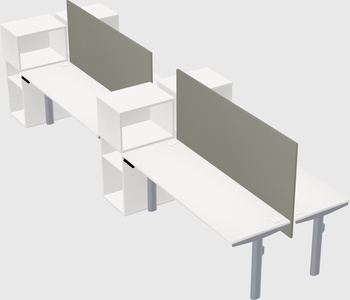 Shared electric desk + cabinet