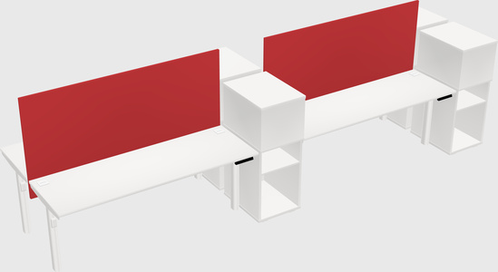 Shared electric desk + cabinet
