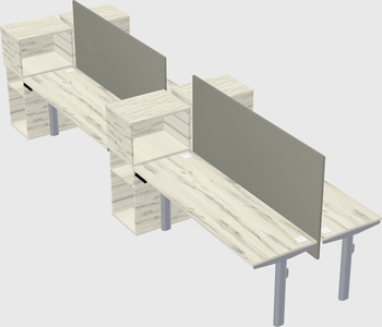 Shared electric desk + cabinet