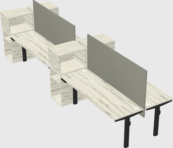 Shared electric desk + cabinet