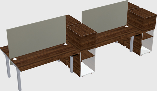 Shared electric desk + cabinet