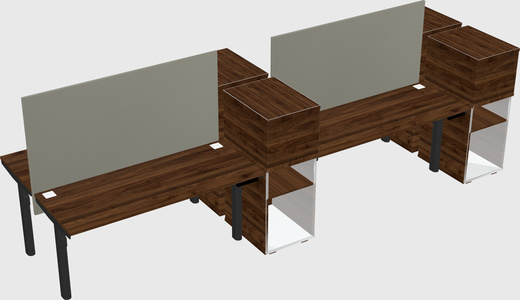 Shared electric desk + cabinet