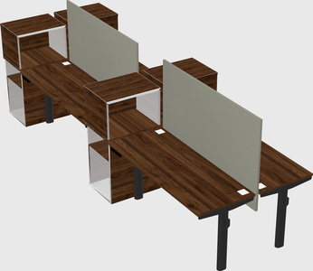 Shared electric desk + cabinet