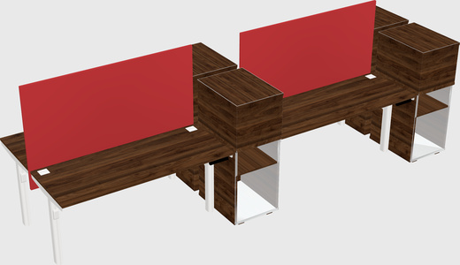 Shared electric desk + cabinet