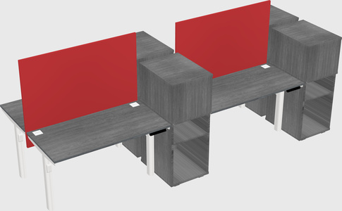 Shared electric desk + cabinet