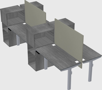 Shared electric desk + cabinet