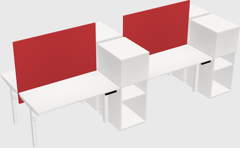 Shared electric desk + cabinet