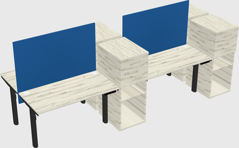 Shared electric desk + cabinet