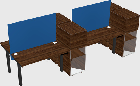 Shared electric desk + cabinet