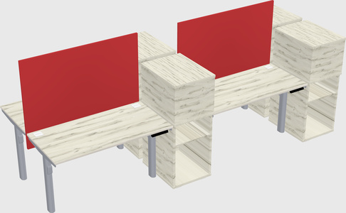 Shared electric desk + cabinet