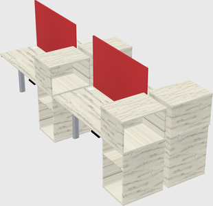 Shared electric desk + cabinet
