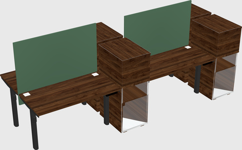 Shared electric desk + cabinet