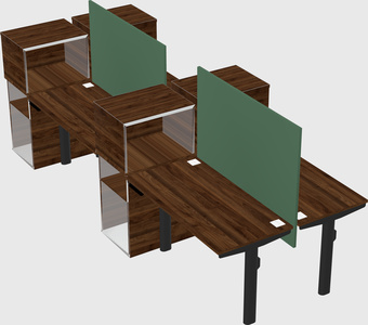 Shared electric desk + cabinet