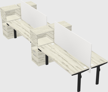 Shared electric desk + cabinet