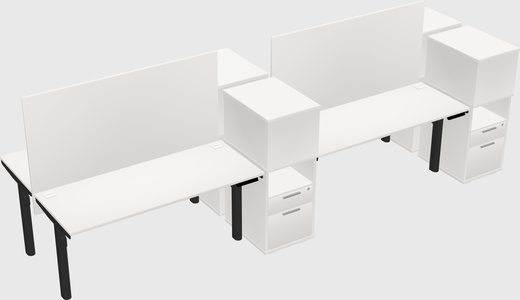Shared electric desk + cabinet
