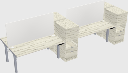 Shared electric desk + cabinet