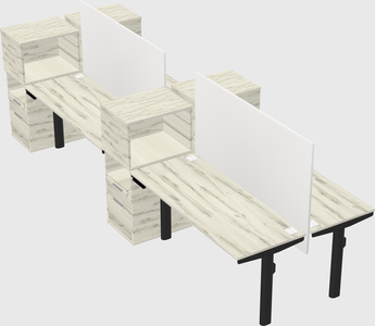 Shared electric desk + cabinet