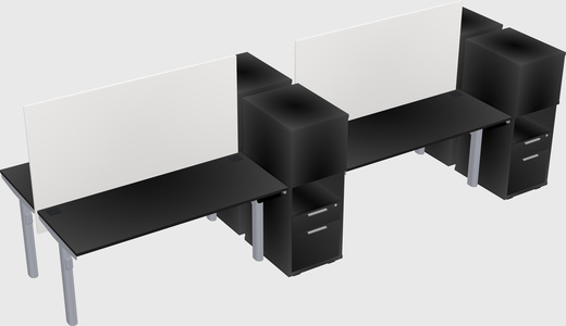 Shared electric desk + cabinet