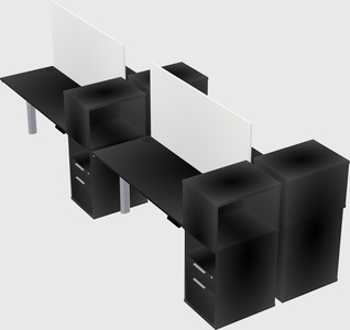 Shared electric desk + cabinet