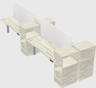 Shared electric desk + cabinet