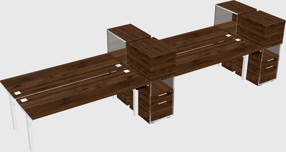 Shared electric desk + cabinet
