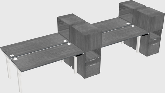 Shared electric desk + cabinet