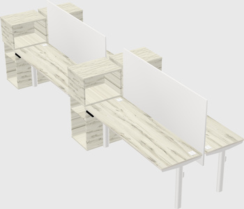 Shared electric desk + cabinet