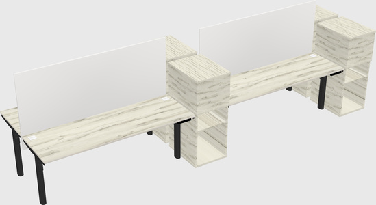 Shared electric desk + cabinet