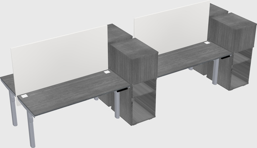 Shared electric desk + cabinet